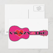 Crazy 4 Uke Postkarte (Vorne/Hinten)