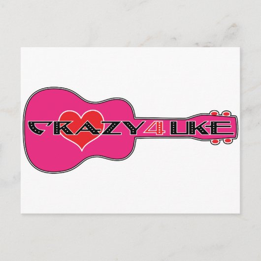 Crazy 4 Uke Postkarte (Vorderseite)