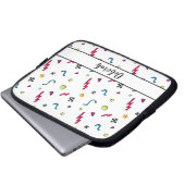 Crazy 80er - Muster Laptopschutzhülle (Vorne Knopf)