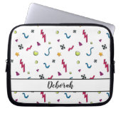 Crazy 80er - Muster Laptopschutzhülle (Vorderseite)