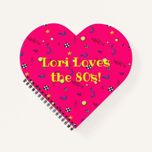 Crazy 80er - Muster Notizblock (Vorderseite)