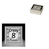 Crazy 8s personalisiert gummistempel (Stempel)