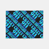 Crazy 911 Dispatcher Fleecedecke (Vorderseite (Horizontal))