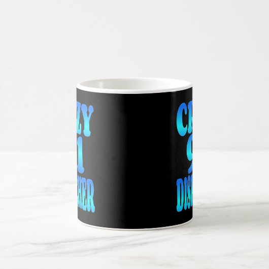 Crazy 911 Dispatcher Kaffeetasse (Mittel)