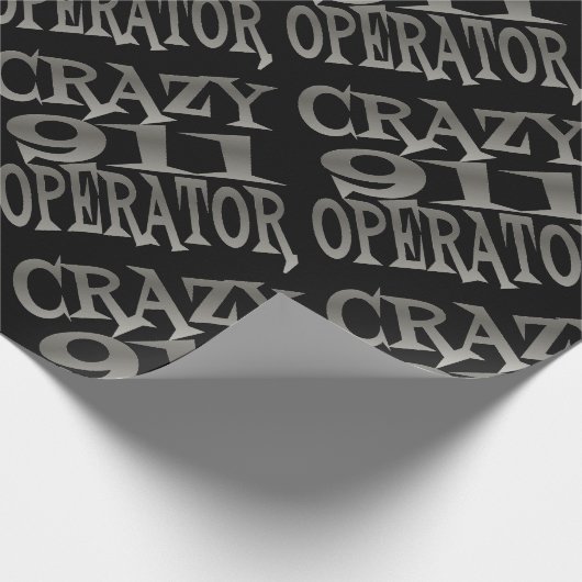 Crazy 911 Operator in Silver Geschenkpapier (Ecke)