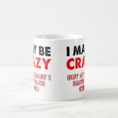 Crazy, aber ich habe einander lustig Mug Kaffeetasse (Mittel)