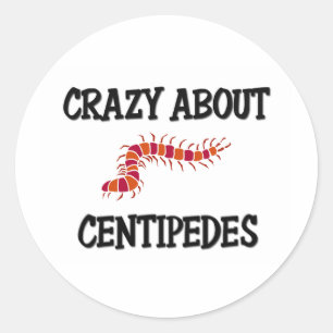 Crazy About Centipedes Runder Aufkleber
