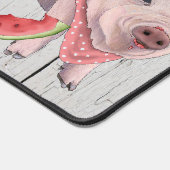 Crazy About Farm - Baby Pigs & Watermelon Schreibtischunterlage (Ecke)