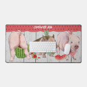Crazy About Farm - Baby Pigs & Watermelon Schreibtischunterlage (Tastatur & Maus)