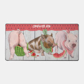 Crazy About Farm - Baby Pigs & Watermelon Schreibtischunterlage (Vorderseite)