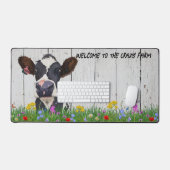 Crazy About Farm Desk Mat - Niedliche Holstein Kuh Schreibtischunterlage (Tastatur & Maus)