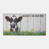 Crazy About Farm Desk Mat - Niedliche Holstein Kuh Schreibtischunterlage (Vorderseite)