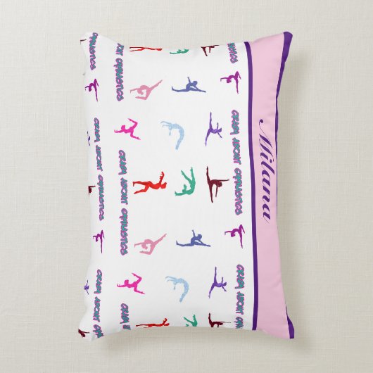 Crazy About Gymnastics Dekokissen (Vorderseite(Vertikal))