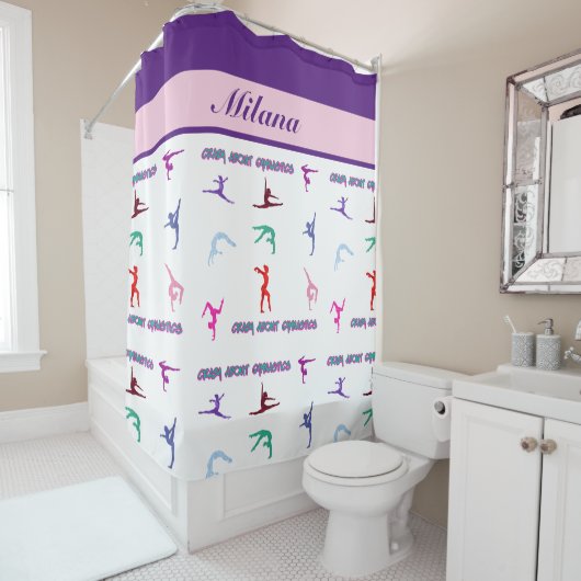 Crazy About Gymnastics Duschvorhang (Beispiel)