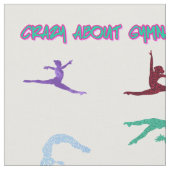 Crazy About Gymnastics Fabric Stoff (Nahaufnahme)