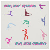 Crazy About Gymnastics Fabric Stoff (Muster)