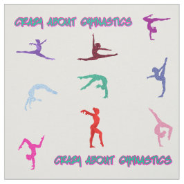 Crazy About Gymnastics Fabric Stoff