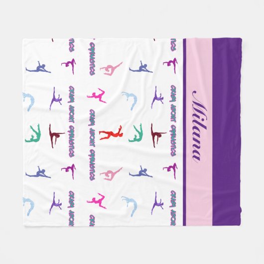 Crazy About Gymnastics Fleecedecke (Vorderseite (Horizontal))