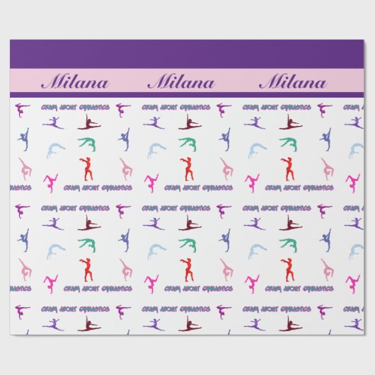 Crazy About Gymnastics Geschenkpapier (Flach)