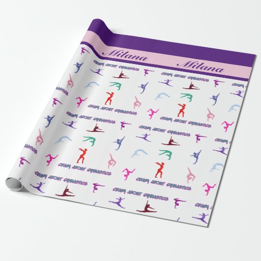 Crazy About Gymnastics Geschenkpapier (Ungerollt)