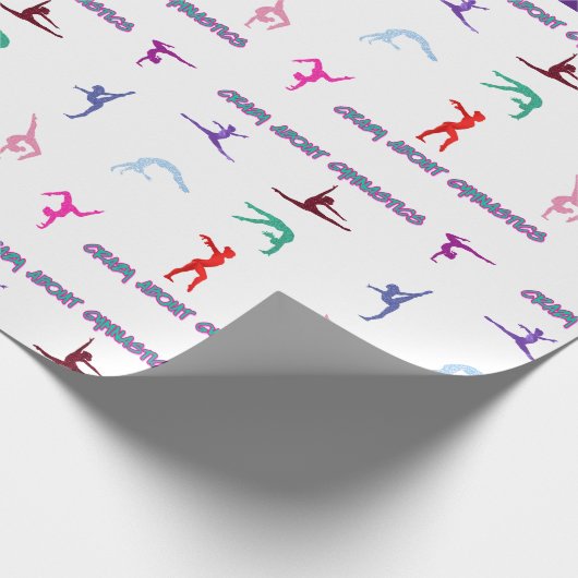 Crazy About Gymnastics Geschenkpapier (Ecke)