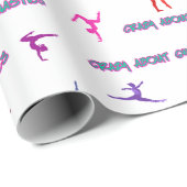 Crazy About Gymnastics Geschenkpapier (Rolleneckpunkt)