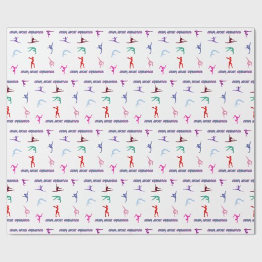 Crazy About Gymnastics Geschenkpapier (Flach)