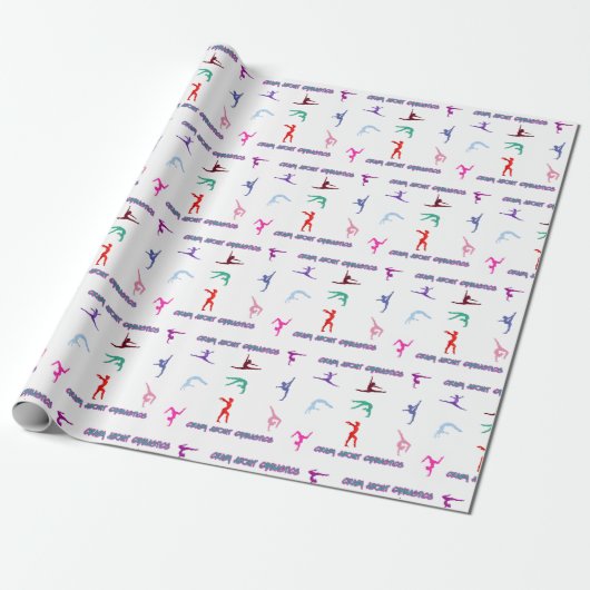 Crazy About Gymnastics Geschenkpapier (Ungerollt)
