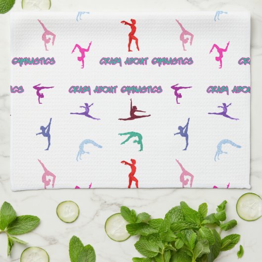Crazy About Gymnastics Geschirrtuch (Gefaltet)
