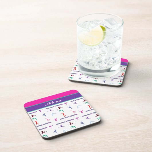 Crazy About Gymnastics Getränkeuntersetzer (Rechte Seite)