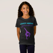 Crazy About Gymnastics Lila & Aqua T - Shirt (Vorne ganz)