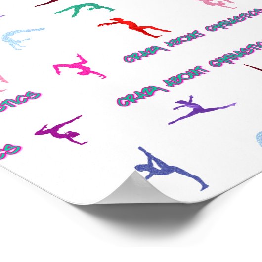 Crazy About Gymnastics Poster (Ecke)