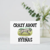 Crazy About Hyenas Postkarte (Stehend Vorderseite)