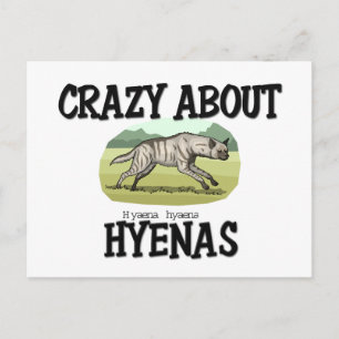 Crazy About Hyenas Postkarte