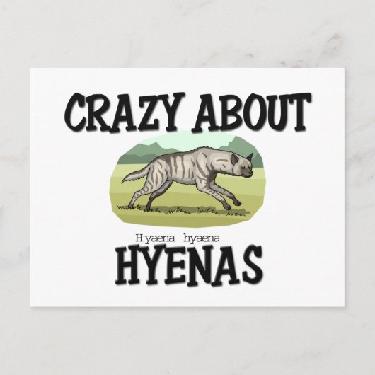 Crazy About Hyenas Postkarte (Vorderseite)