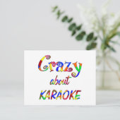 Crazy About Karaoke Postkarte (Stehend Vorderseite)