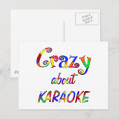Crazy About Karaoke Postkarte (Vorne/Hinten)