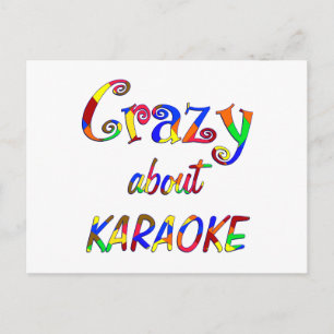 Crazy About Karaoke Postkarte