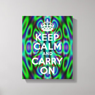 Crazy Abstract Bleib ruhig Leinwanddruck