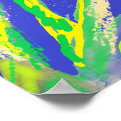 Crazy Abstrakt Daffodin Spring Garden Art Poster (Ecke)