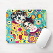 Crazy Abstrakte Coole Katzen Mousepad (Mit Mouse)