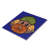 Crazy abstrakte Muster Hund Gesicht Keramik Tile Fliese (Seite)