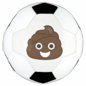 Crazy Albern Brown Kackte Emoji Fußball (Vorderseite)