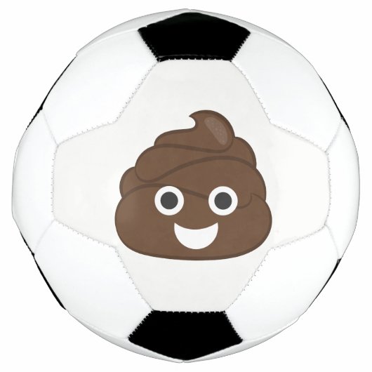 Crazy Albern Brown Kackte Emoji Fußball (Vorderseite)