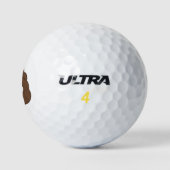 Crazy Albern Brown Kackte Emoji Golfball (Logo)