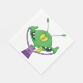 Crazy Alien Paper Napkins Serviette (Ecke)