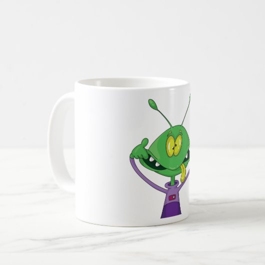 Crazy Alien Tasse (Vorderseite Links)