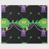 Crazy Alien Wrapping Paper Geschenkpapier (Flach)