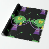 Crazy Alien Wrapping Paper Geschenkpapier (Ungerollt)