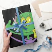 Crazy Alien Wrapping Paper Geschenkpapier